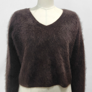 套头S22 拉毛V领单边长袖 德凯佳女装 1000 kangra