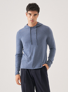 di kangra/德凯佳男士100支单面穿连帽羊绒衫S21-1892