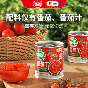 中粮屯河300g 2罐番茄丁罐头绿色健康番茄酱西红柿块家用炒菜