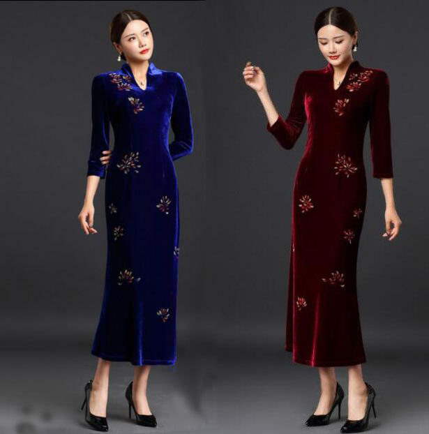 Jinsirong Cheongsam skirt Autumn and winter Middle and old age fashion Improvement have more cash than can be accounted for Large Sentimental Wedding Dressin the Women's clothing/Boutique , Wedding/Cheongsam/Formal dress , Cheongsam  category - from Buy2taobao.com to provide professional Taobao agent buy service