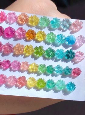 天然裸石锁骨链彩虹碧玺