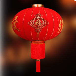 高档植绒布灯笼大红全红福字无字欢度佳节结婚新年宫灯灯笼