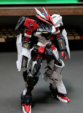 兽虎 HG 1/144无名异端带黑色披风 红色异端 高达 拼装模型带支架