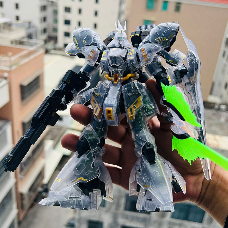 四海模型磨砂白半彩透RG沙扎比1/144配水贴国产手办拼装模型玩具