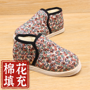 加绒加厚保暖棉鞋 女冬季 老北京布鞋 手工棉花居家学生保暖鞋 包邮