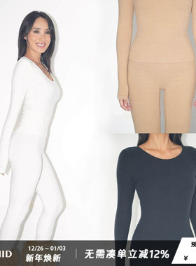 WellD 暖姜系列！发热3.0 磨毛保暖打底T恤上衣女修身显瘦