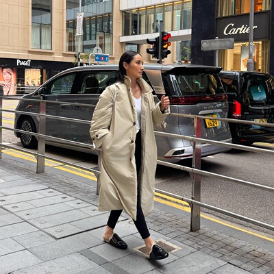 WellD【黑标系列】Down plus！95白鹅绒羽绒服！中长款风衣外套女