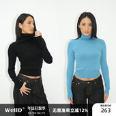 基础百搭显瘦短款 WellD 毛衣 超柔软高领打底衫 女秋冬款 羊绒 棉