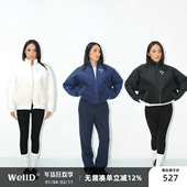 club滑雪系列 WellD youth 双面绒超厚实刺绣外套女秋冬休闲上衣