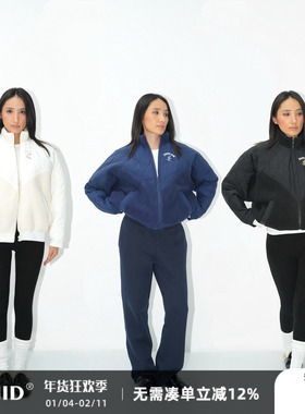 WellD youth club滑雪系列  双面绒超厚实刺绣外套女秋冬休闲上衣