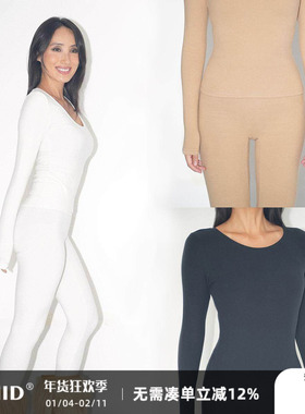 WellD 暖姜系列！发热3.0 磨毛保暖打底T恤上衣女修身显瘦