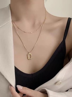 甜酷辣妹双层叠戴项链ins嘻哈风