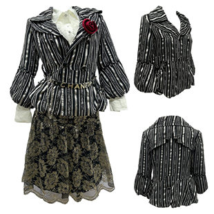 古早日杂昭和亚亚复古vintage古着风格 外套 宫廷风叠穿七分袖