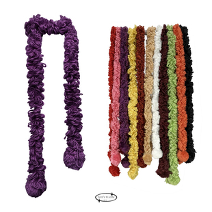 千禧古早亚文化复古彩色球球毛线装 饰围巾