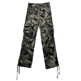 军旅低腰休闲直筒裤 裤 子女集合 复古街头辣妹迷彩战地工装 26春美式