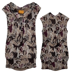 轻亚古早早韩日杂千禧街拍昭和搞怪复古街头真丝荡领薄款 连衣裙