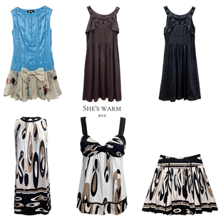 复古重工钉珠舒适吊带连衣裙女 昭和法式 高品质 古早感韩版