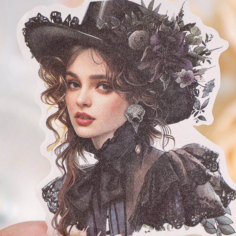 M｜佳人繁华贴纸 欧美复古精美人物少女和纸大尺寸10张入不重复,文具电教/文化用品/商务用品,贴纸/立体贴纸,淘宝优惠券,粉丝福利购,淘宝优惠卷