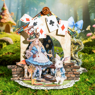 童话公主王子兔无白边硬卡贴纸15张入无重复 M｜童话冒险手册贴纸