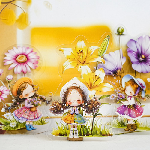 手账pet拼贴画奇幻卡通少女猫狗