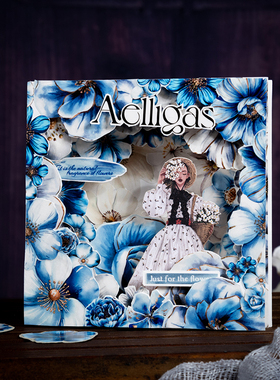 M｜花栖悠然模切胶带 裁边排废合成纸复古精美水彩花朵花瓣拼贴画