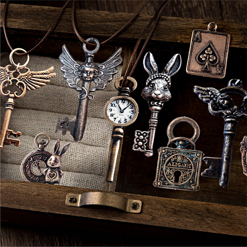 手账硬卡立体贴纸白牛皮纸钥匙锁