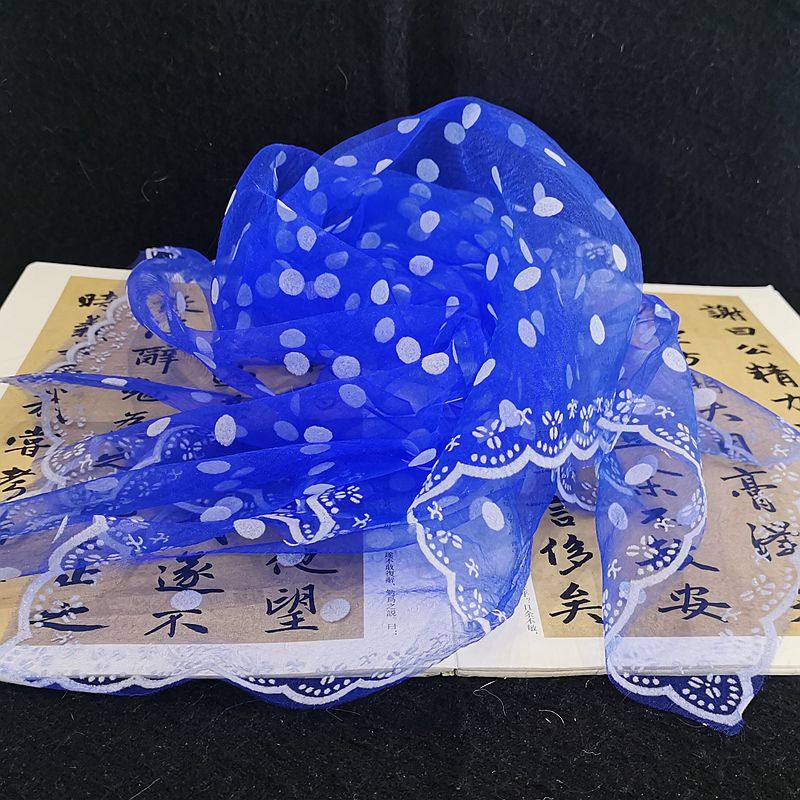 春夏欧根纱女波点丝巾围巾纱巾