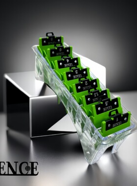 LENCE蓝斯油头渐变限位梳全套卡尺配理发店专用定位梳品质卡尺