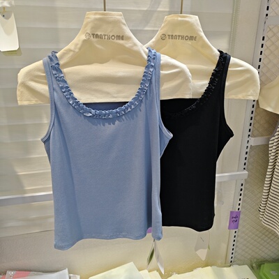 佐丹伊31001女吊带背心纯色打底内衣花边领口时尚百搭春夏新款潮