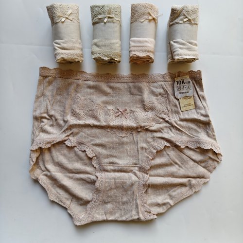 3条优织物11928密暖绒中腰三角裤10A抗菌桑蚕丝内档莫代尔内裤