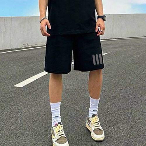 潮牌日系新款港风休闲短裤男夏季宽松运动裤子潮牌美式高街oversi