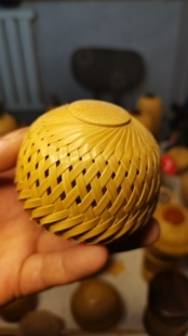 竹编蝈蝈笼手把件柿子笼