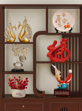 新中式摆件装饰品客厅酒柜博古架摆件高端大气上档次老板办公室用