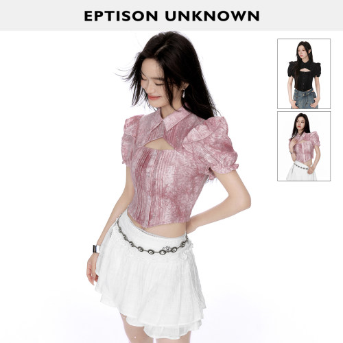 Eptison高级感短款独特上衣