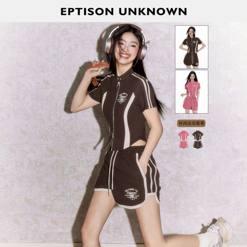Eptison美式学院风短袖套装