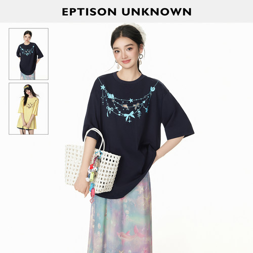 Eptison海洋风印花圆领T恤