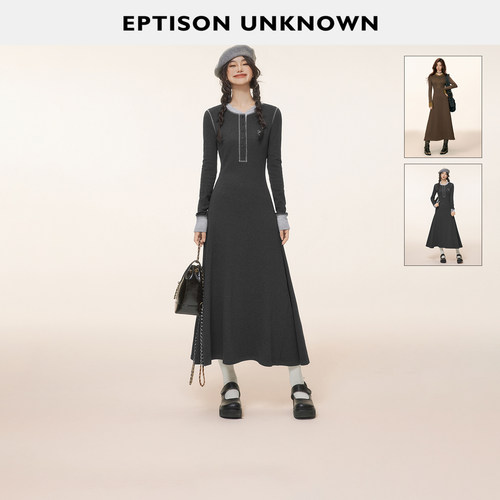 EPTISON复古学院风长款连衣裙