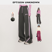 新款 件 EPTISON休闲裤 女2025冬季 复古运动风美式 束脚卫裤