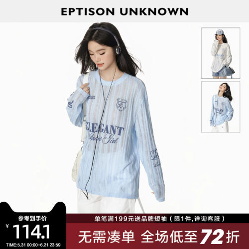 Eptison美式复古风镂空T恤