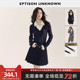 新款 EPTISON长袖 连衣裙女2025冬季 收腰小个子学院风假两件短裙子