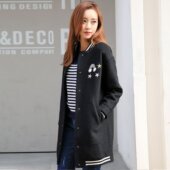 直筒立领长款 毛呢外套女毛呢大衣女潮 EPTISON韩版 冬装 29.9 件