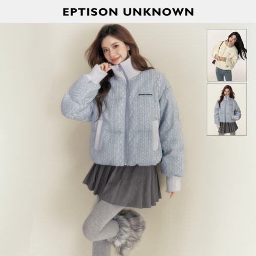 Eptison短款立领90白鸭绒羽绒服