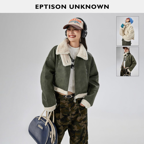 秋冬短款外套Eptison机车风