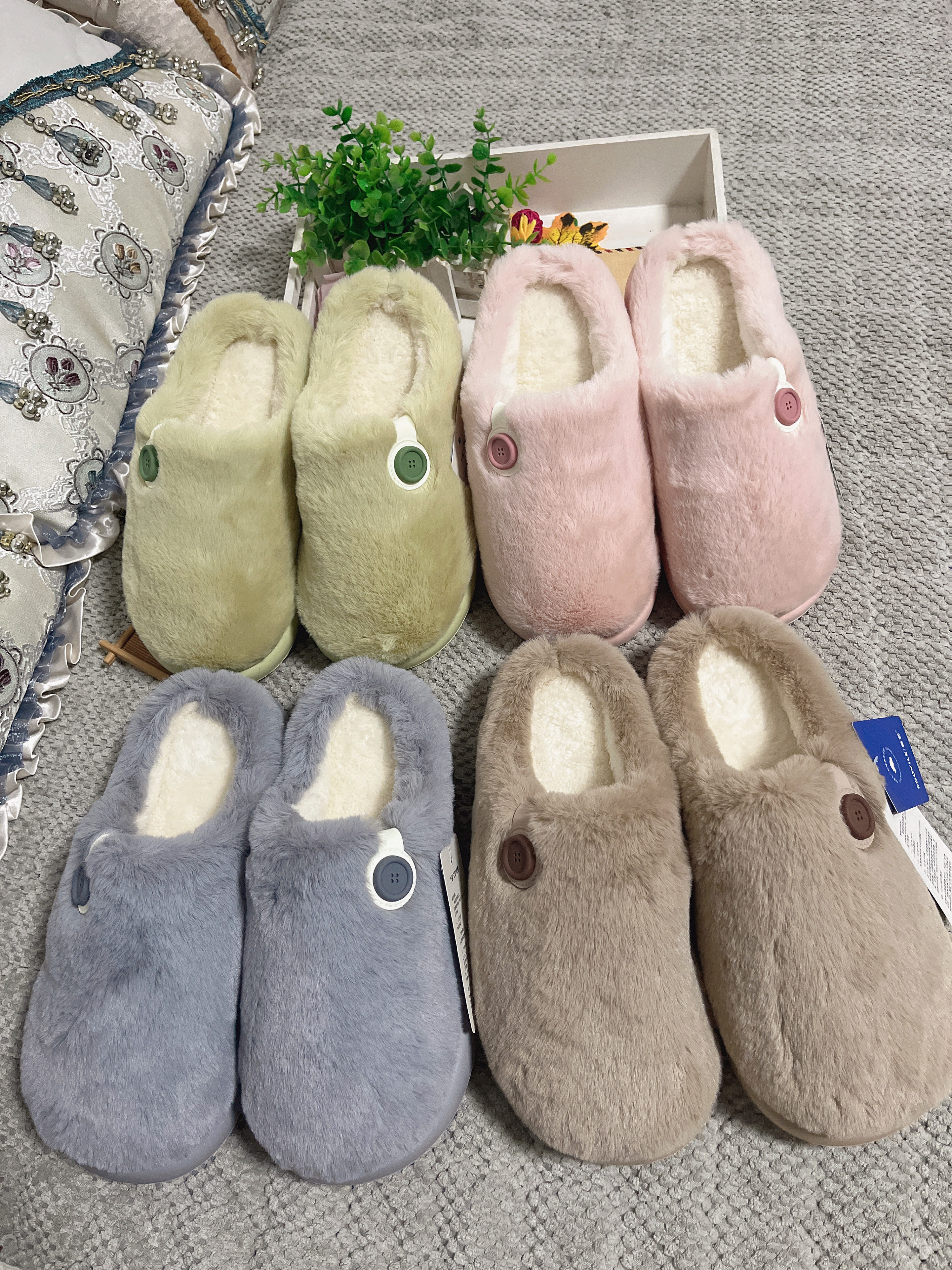 善艺情侣棉拖鞋男女冬季室内家居防滑保暖加绒舒适懒人鞋包头棉拖,居家布艺,居家棉拖/棉鞋,淘宝优惠券,粉丝福利购,淘宝优惠卷