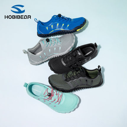 HOBIBEAR哈比熊4e宽楦赤足鞋训练透气跳绳运动男女鞋五指室内健身