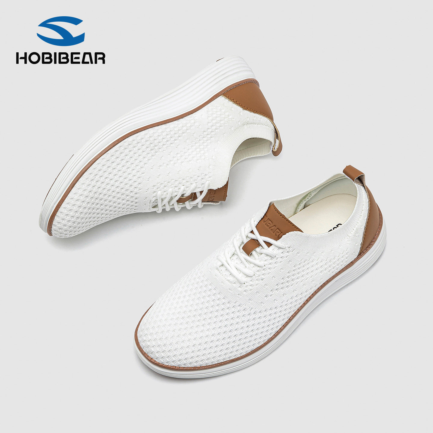 HOBIBEAR牛津鞋跨境运动鞋欧美休闲鞋运动鞋透气男士懒人鞋