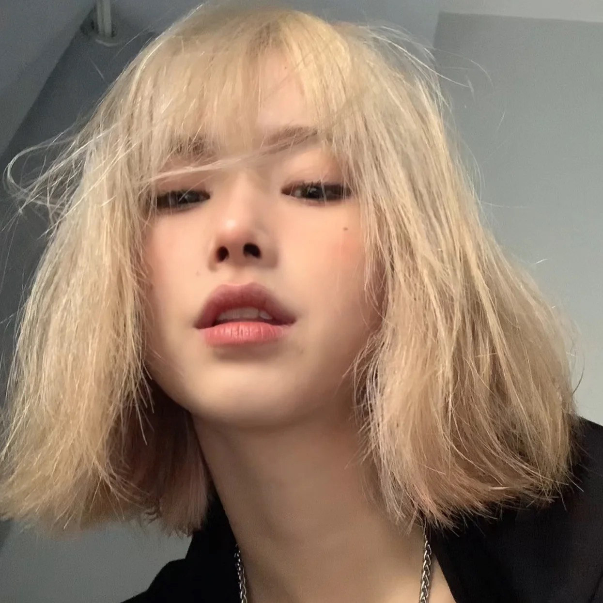 金色假发短发全头套女金发彩色浅色bobo直发日常jk女团齐肩锁骨发