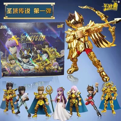 卡游正版圣斗士星矢可动人偶圣域传说弹黄金意志积木人隐藏款