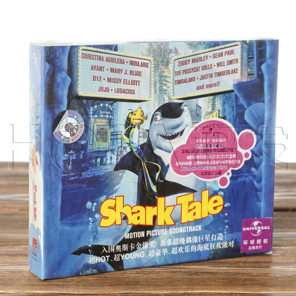 正版 鲨鱼故事 电影原声大碟 CD内附剧照 纪念册 贾斯汀 Eminem