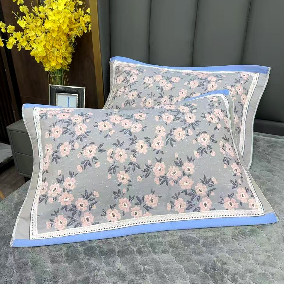 浅岁时光纯棉纱布加厚成人枕巾吸汗舒适透气隔脏学生宿舍四季通用